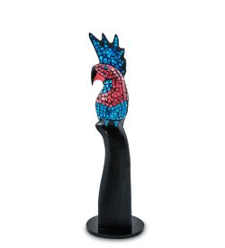 23-030-01 Н-р статуэток из трех «Какаду» дерево+стекл.мозаика (50,40,30 см)