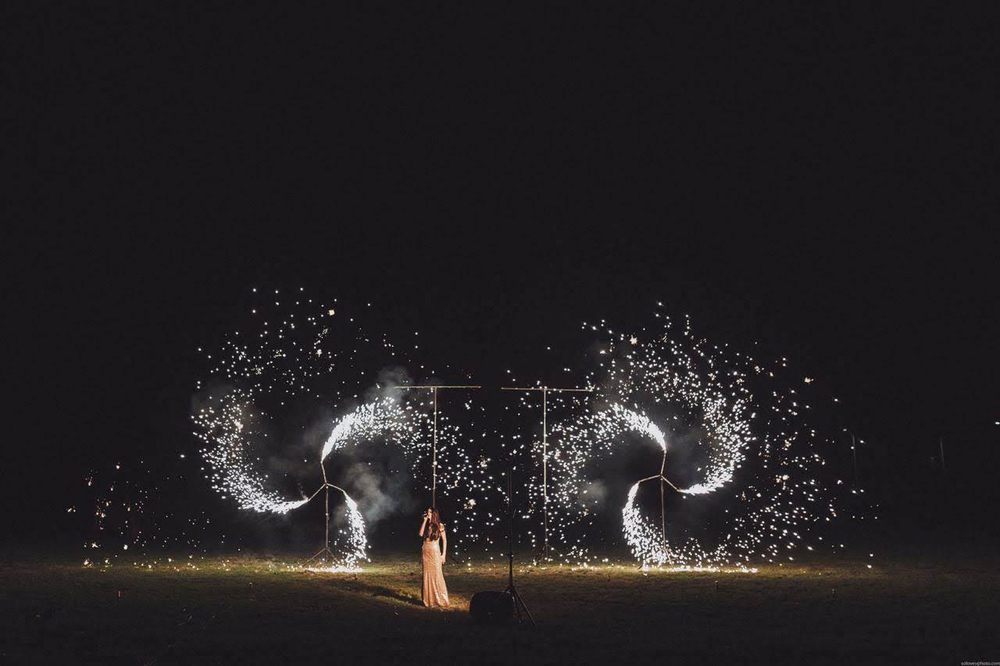 Вертушки пиротехнические из парковых фонтанов