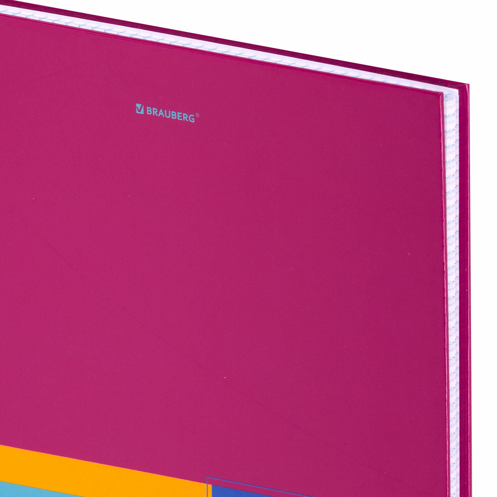 Тетрадь А4 80 л. BRAUBERG гребень клетка обложка твердая "Color" (5 штук в упаковке)