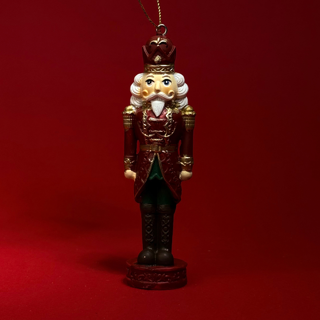 Украшение подвесное Щелкунчик (полирезин), H12x4x3см, красный