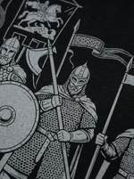 Футболка спортивная хлопковая мужская черная LEGENDA Дружина красная