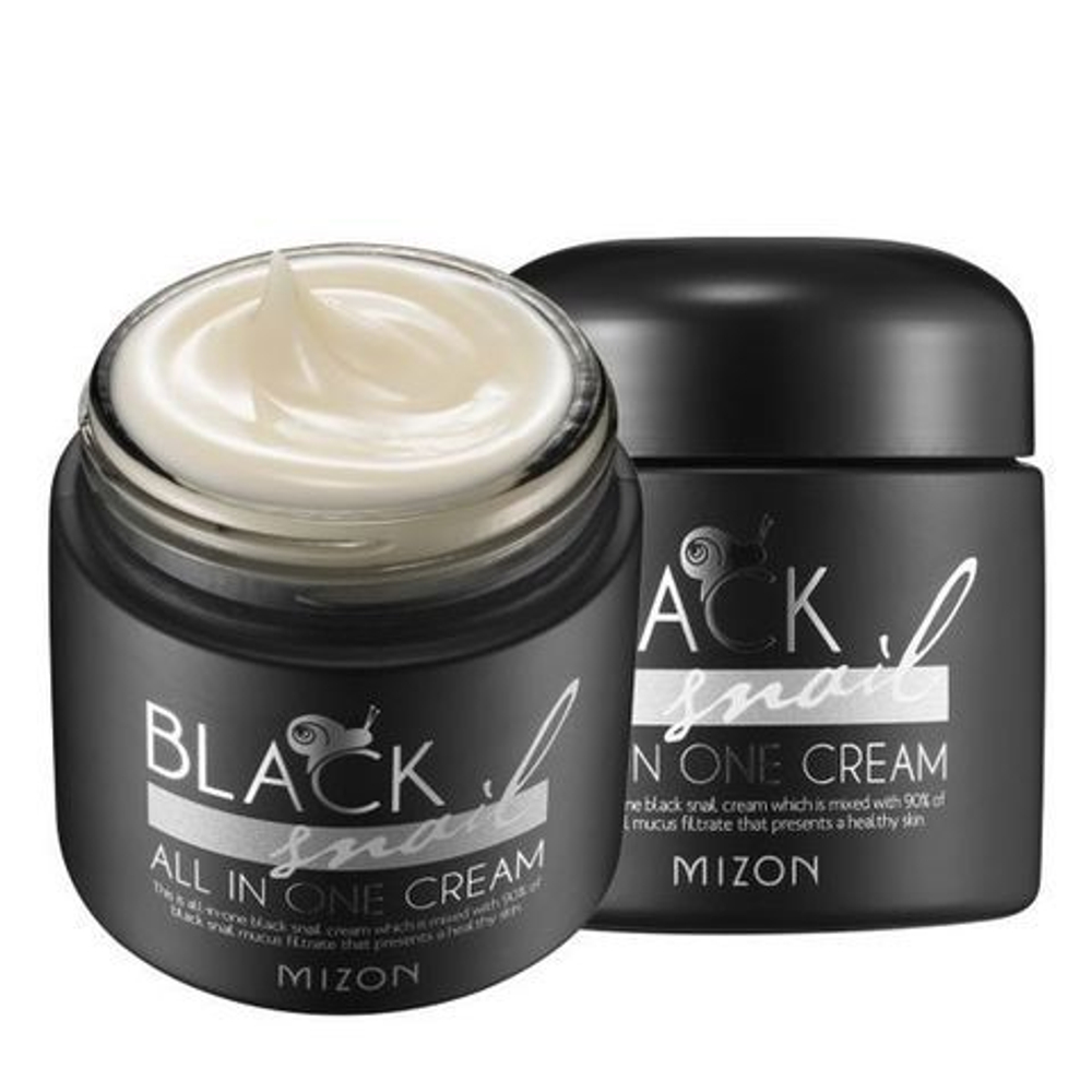 Mizon Black Snail All In One Cream крем для лица с экстрактом черной африканской улитки