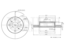 Диск тормозной передний UNIO BRD-20438