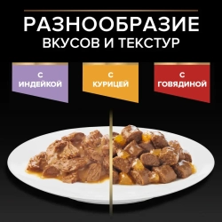 Pro plan 85 г пауч влажный  корм для котят, с индейкой в соусе