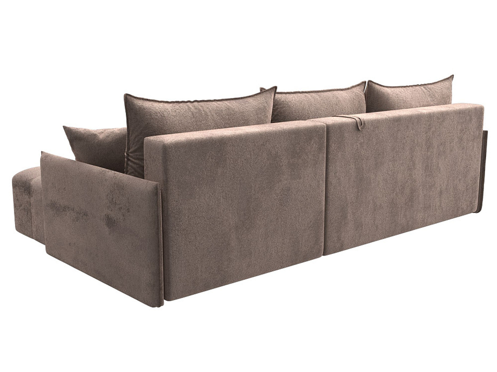 Диван угловой Лига-054 НПБ угол универсальный ВЕЛЮР TOWER 05 бежевый