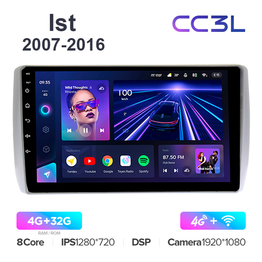 Teyes CC3L 9"для Toyota Ist 2007-2016