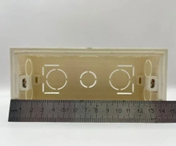 Подрозетник для двойной розетки, прямоугольный 67х145х50 Установочная коробка для монтажа двойных розеток с USB, выключателей, Удобный плавающий крепёж