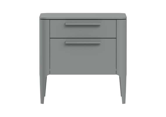 Тумба прикроватная Type 2 ящика ширина 50 см (серый)
