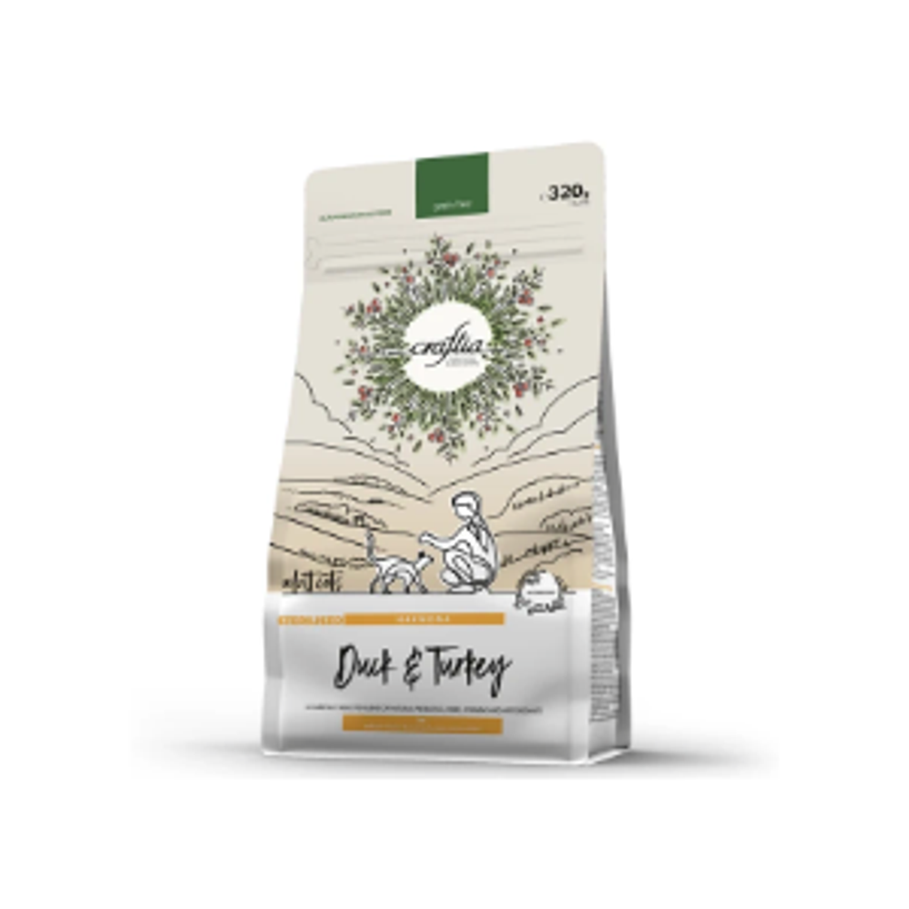 Сухой корм CRAFTIA HARMONA для стерилизованных кошек из утки и индейки 320 г