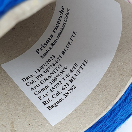 Пряжа Pecci Filati Granito 4/15000 (100% мериносовая шерсть гребенная),  375м/100гр, темно-синий