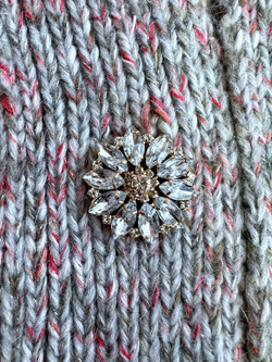 Пуговица со стразами 38 мм