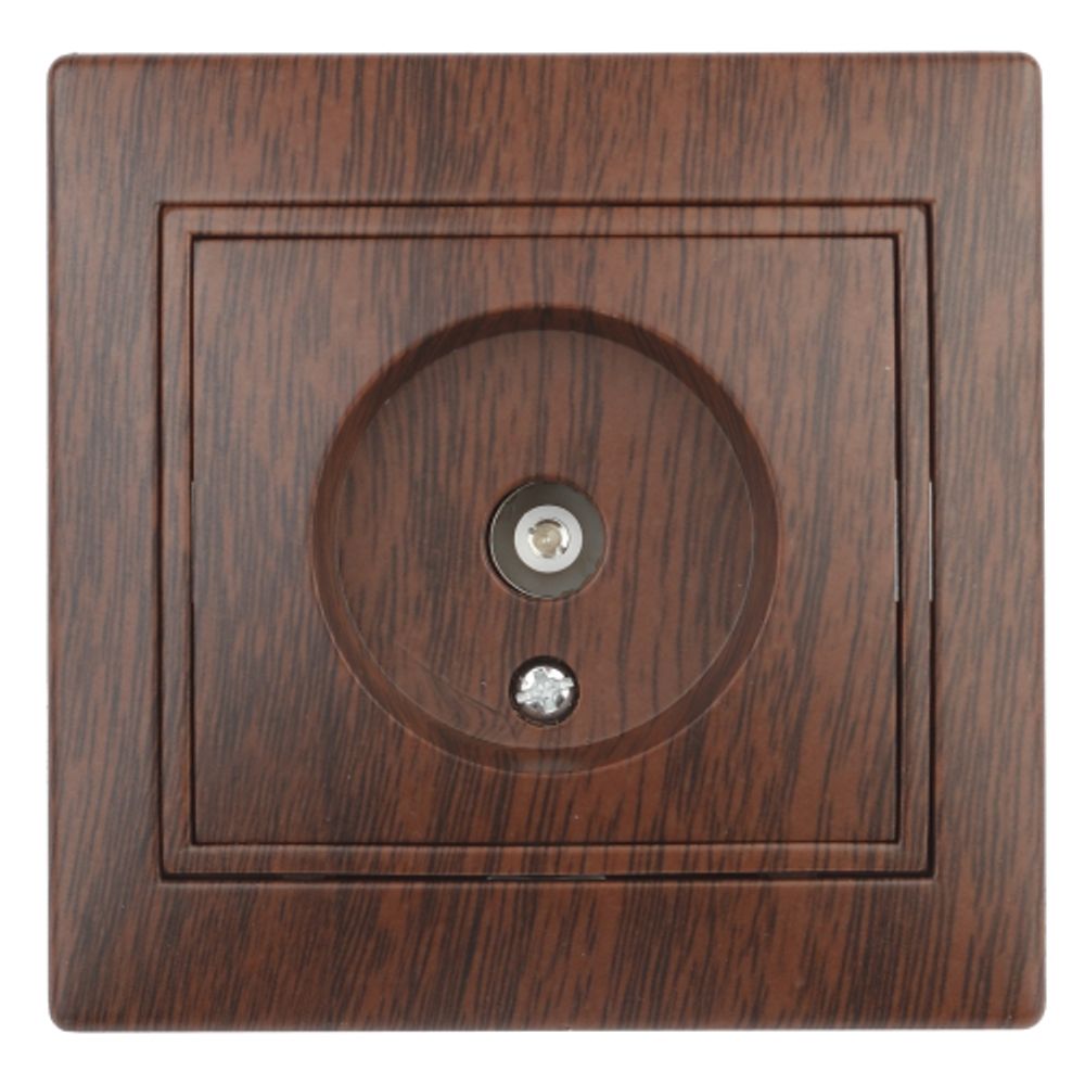 Розетка Intro Plano 1-301-10 TV одиночная, IP20, СУ, венге | Intro Plano Венге