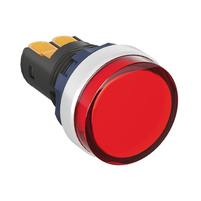 Сигнальный индикатор со встроенным диодом 220В, красный, алюминий, зажим Plug-In