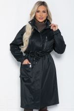 Плащ Весна близко (черный) Б12513-7 LT Collection