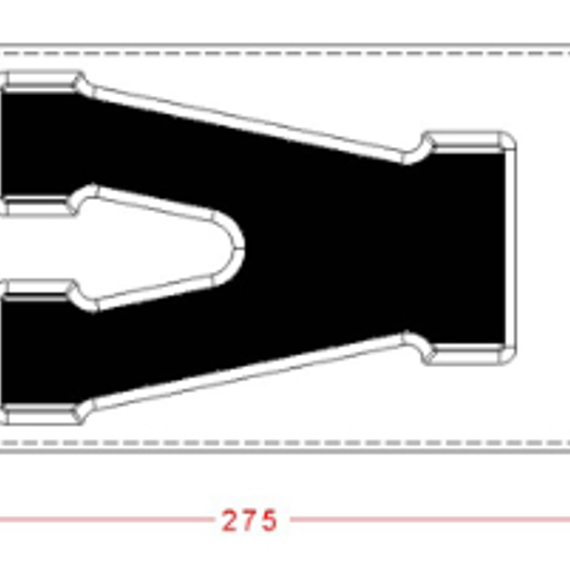 Форма для шоколадных фигур &quot;Буквы&quot; - V (275*135мм)