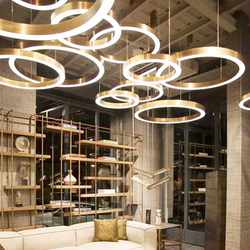 Подвесной светильник Cloyd RAUNDS P1 / Ø65 см - латунь (арт.10252)