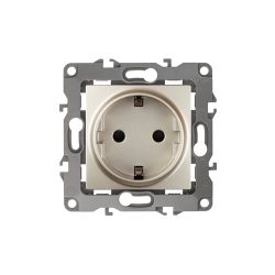 Розетка ЭРА Серия 12 12-2102-04 с заземлением 2P+E Schuko со шторками 16A-250В IP20 шампань | Эра 12