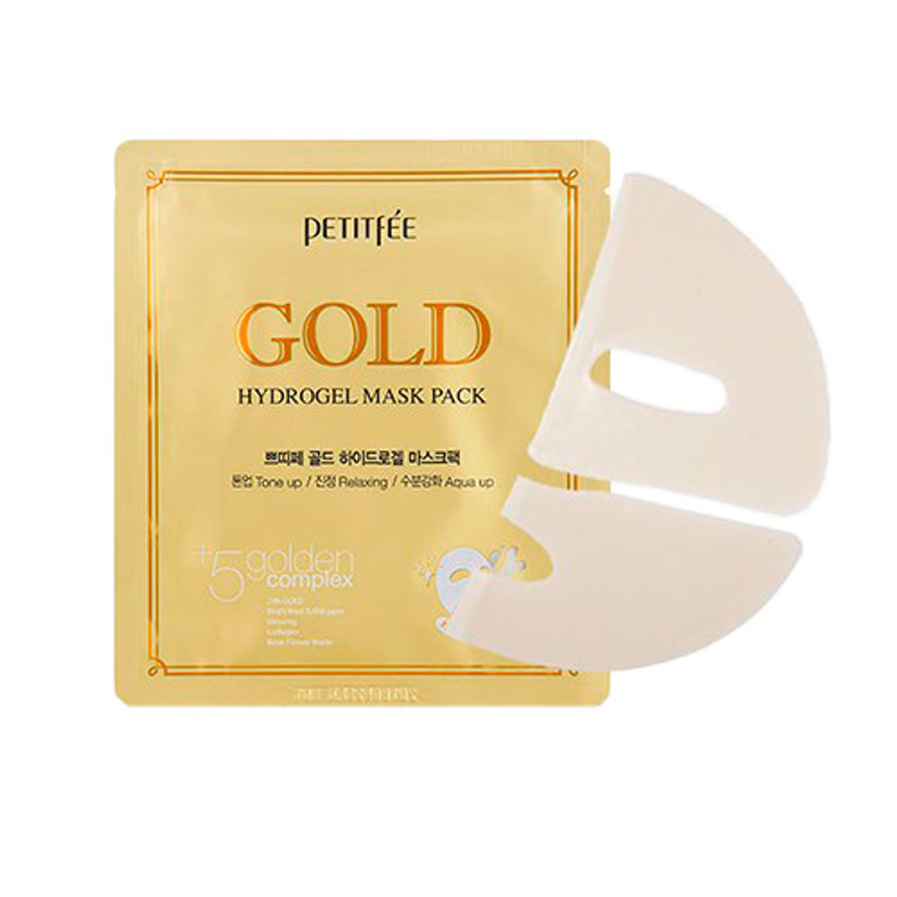 Маска гидрогелевая c золотом Petitfee Gold hydrogel mask pack, 32 г