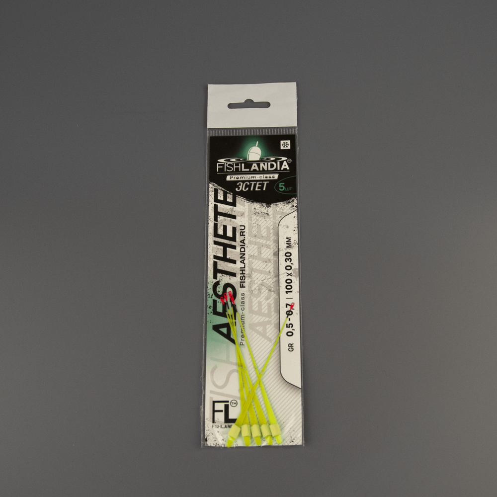 Кивок лавсановый Fishlandia "Эстет" Лимон 100мм (5шт/уп)