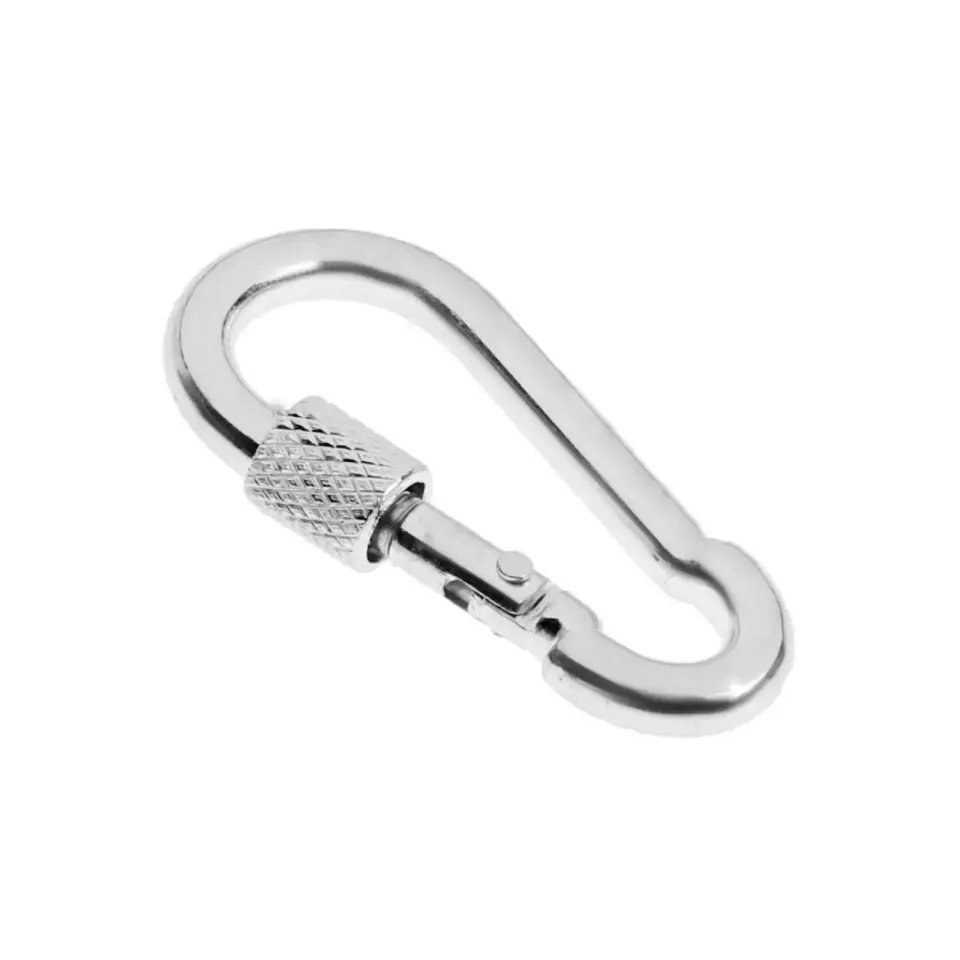 Карабин монтажный с фиксатором 5х50мм оцинкованный 5244791