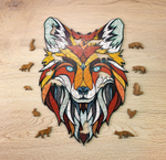 Деревянный пазл EWA Хитрый Лис, S 28x20 см, головоломка