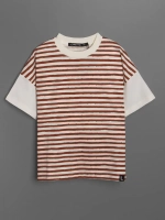 Летний костюм для девочки в полоску с велосипедками