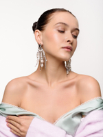 Серьги "Bunch shine" с жемчугом Silver