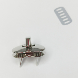 Замок вертушка на винтах 25*30 сердце Серебро