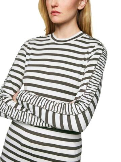 Marc Cain Джемпер из хлопка в полоску