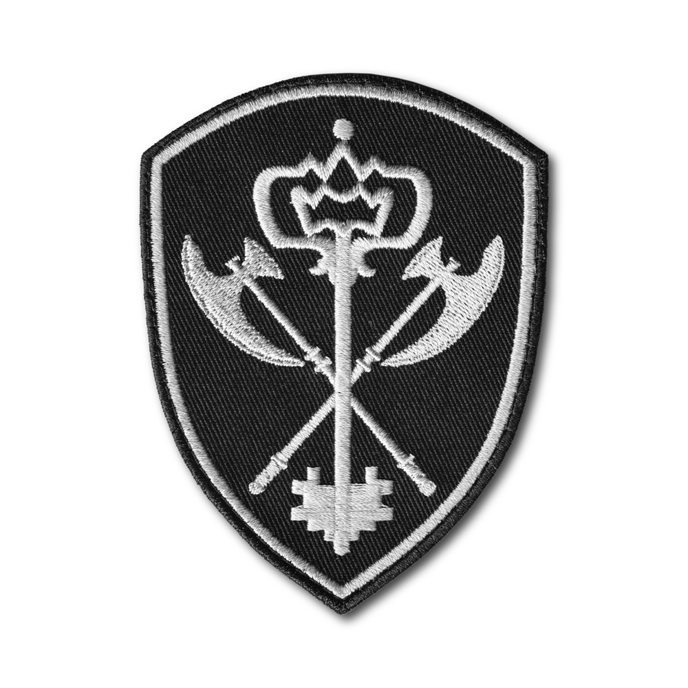 Нашивка ( Шеврон ) На Рукав ФСВНГ ( Росгвардия ) Обеспечение Деятельности Черная | ATRIBUTICASTORE.RU