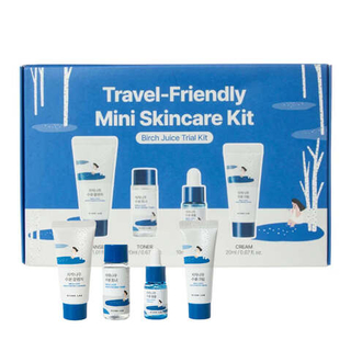 Набор миниатюр с берёзовым соком ROUND LAB Travel-Friendly Mini Skincare Kit Birch Juice