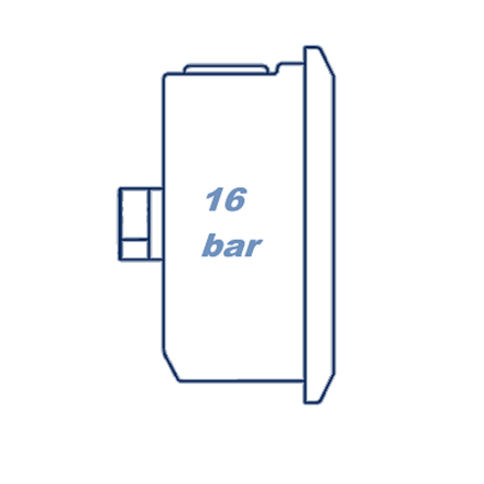Манометр глицериновый D63 G1/4 - 16 Bar - осевое подключение VERSO