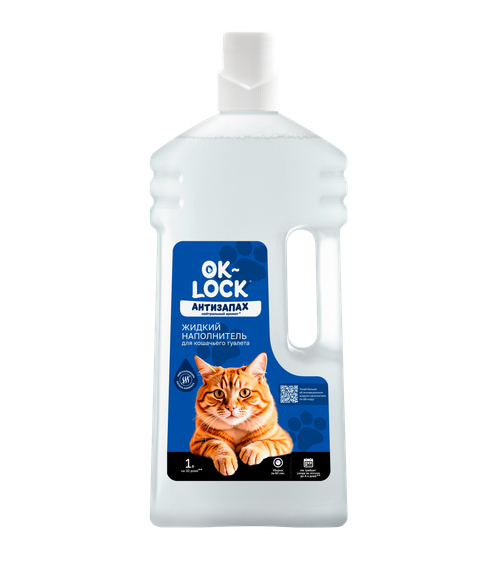 Ok-Lock наполнитель для кошек жидкий натуральный