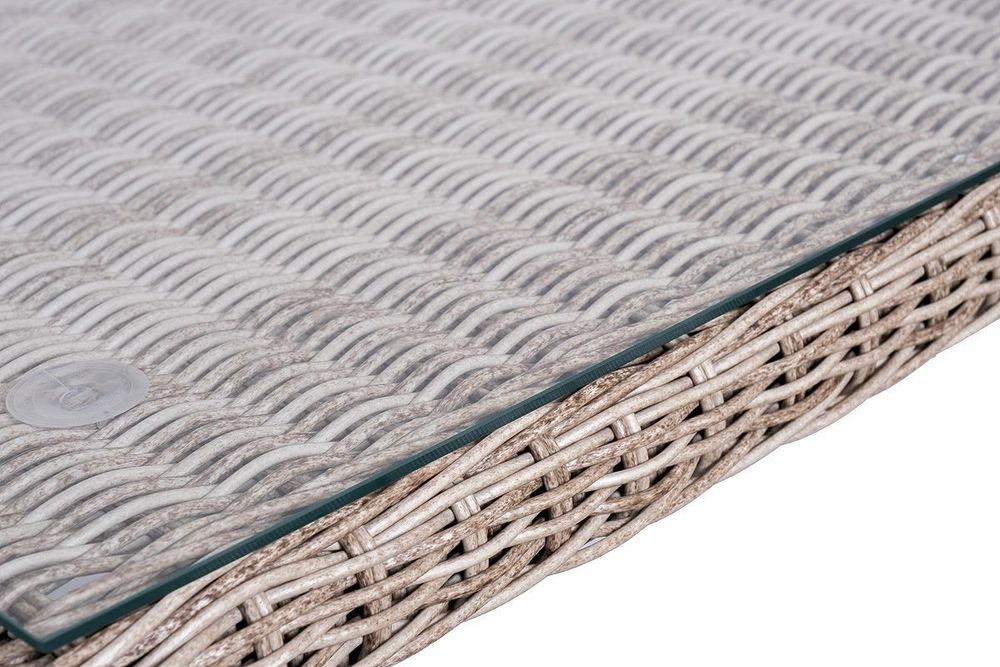 "Катания" обеденная группа плетеная на 6 персон, цвет бежевый