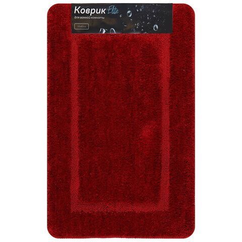Коврик для ванной, 0.5х0.8 м, ПЭ, бордо, Альпака, PU010244