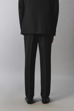 ZARA КОСТЮМНЫЕ БРЮКИ ИЗ ШЕРСТИ, ЧЕРНЫЙ