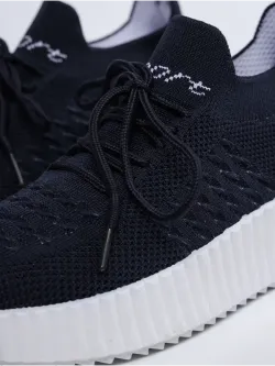 Слипоны на высокой подошве мокасины летние текстильные