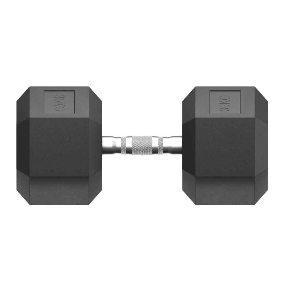 Гантель гексагональная UNIX Fit обрезиненная 35 кг, 2 шт.