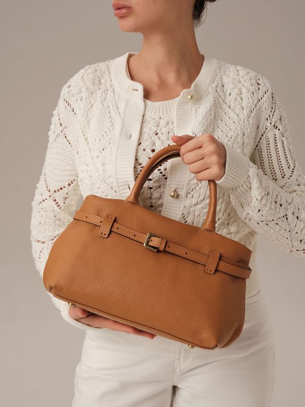 Кожаная сумка DBR Muse 31399 коричневый лист