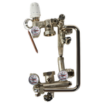 Насосно-смесительный узел ROMMER - 1" (термоклапан 20-60°C, с байпасом, без насоса)