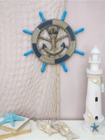 Декор для дома на стену "Штурвал" 43 см