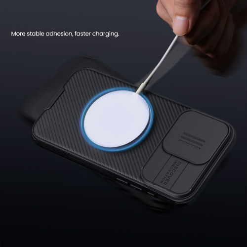 Чехол от Nillkin c поддержкой MagSafe для iPhone 16 Pro, с защитной шторкой камеры, серия CamShield Pro Magnetic