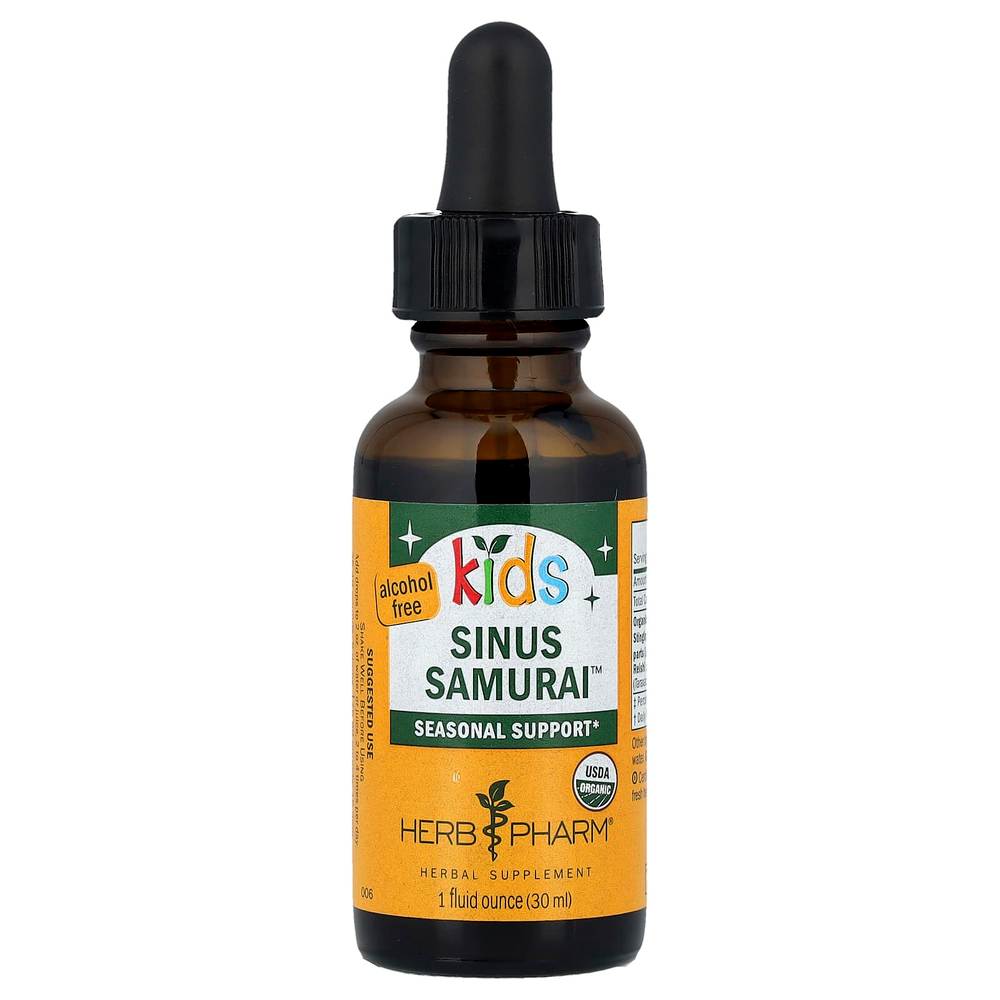 Herb Pharm, Kid's Sinus Samurai, без спирта, 30 мл (1 жидк. унц.)