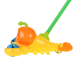 Каталка на палке Краб 52см, цвет желтый, пакет 341