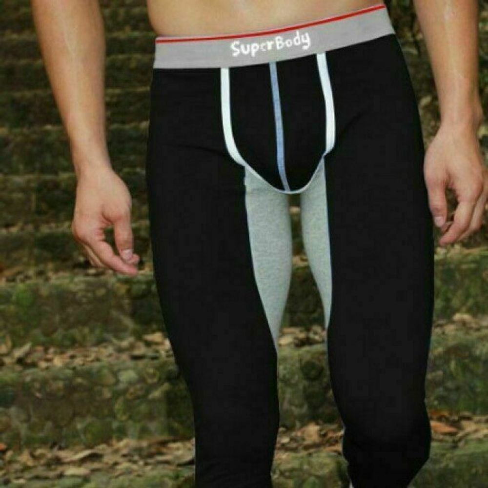 Кальсоны мужские черные Superbody Long Johns Black