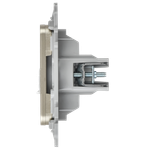 FLITE Розетка 2-местная RJ45/TV категория 5Е UTP РКТВ5е-2-0-ФлШ шампань IEK