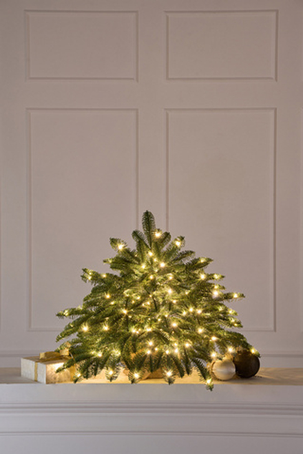 Ель искусственная настольная Датская с лампочками