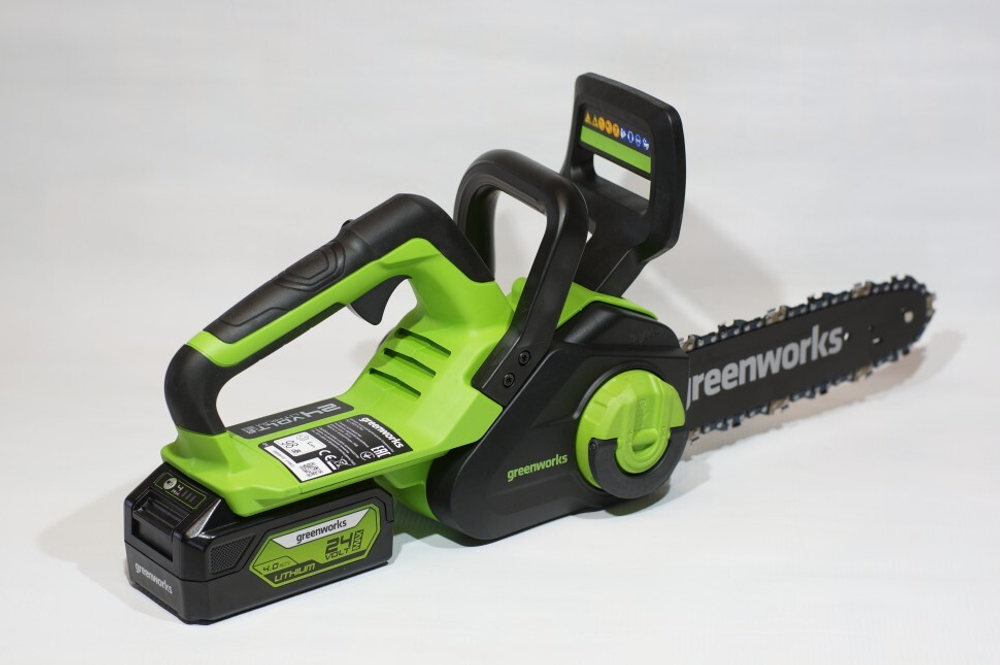 Пила аккумуляторная Greenworks G24CS25 24V 30см с 1xАКБ 4 А.ч. и ЗУ