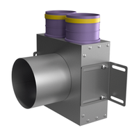 Присоединительная коробка потолочная VPS 125/75×2 на 2 выхода, круглая