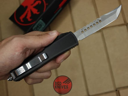 Нож Microtech Ultratech Helhound H/E - черная рукоять, клинок сатин + запчасти RK-385